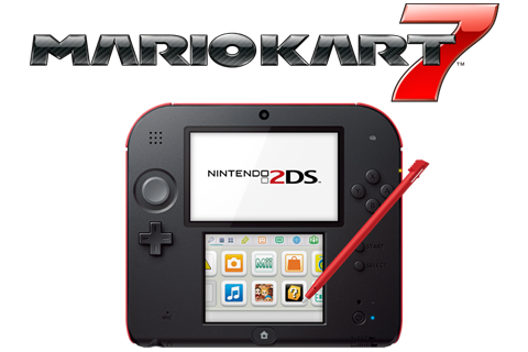 Nintendo 2DS - Crimson Red + Mario Kart 7 - Refurbished