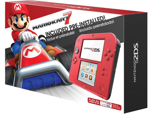 Nintendo 2DS - Crimson Red 2 + Mario Kart 7