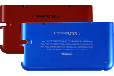 Battery Cover Kit - Nintendo 3DS XL - Blue + Red