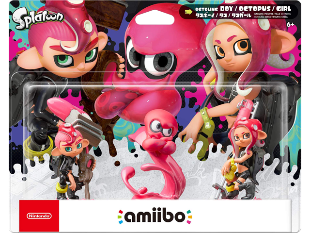 amiibo - Octoling Boy + Girl + Octopus - Splatoon - Box Art - V1