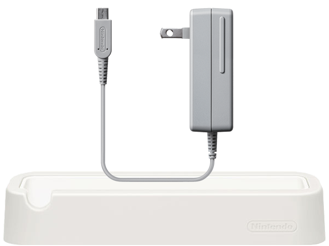 New Nintendo 3DS Charging Cradle + AC Adapter Bundle