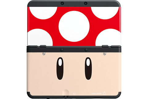 Cover Plate 19 - New Nintendo 3DS - Red Mushroom - Black