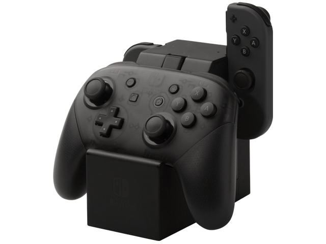Power A - Switch - Joy-Con and Pro Controller Charging Dock - In Use - Angle