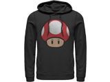 Hoodie - Power Up Mushroom - Black - Front