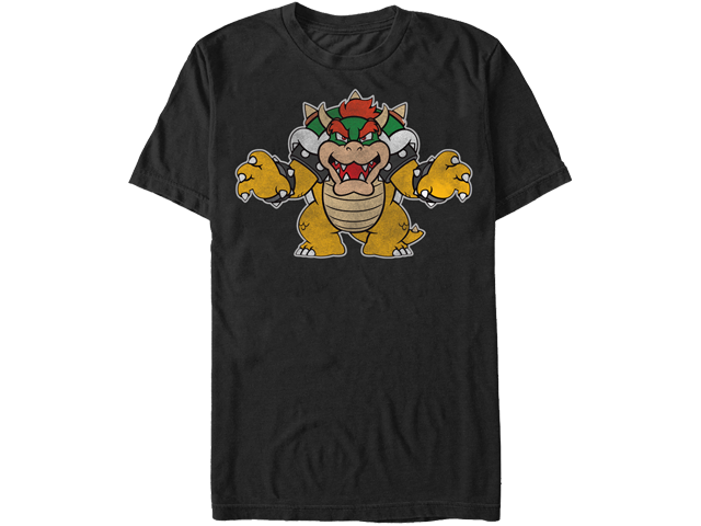 T-Shirt - Bowser - Roar - Black - Front