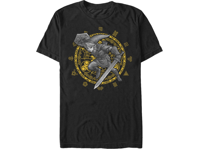 T-Shirt - The Legend of Zelda - Link - Gray Link - Black - Front