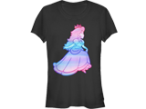 T-Shirt - Princess Peach - Rainbow Fade - Black - Front