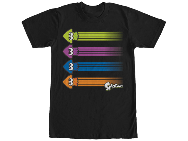 T-Shirt - Splatoon Rainbow Squid - Front