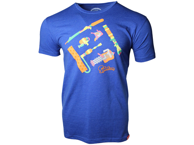 T-Shirt - Splatoon - Weapons - Blue - Front