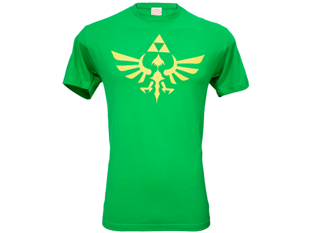 T-Shirt - Triforce - Green + Yellow - Front