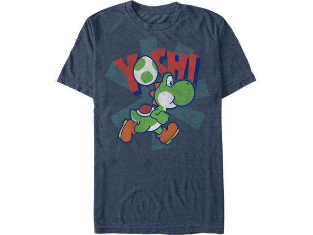 T-Shirt - Yoshi - Egg - Blue Heather - Front