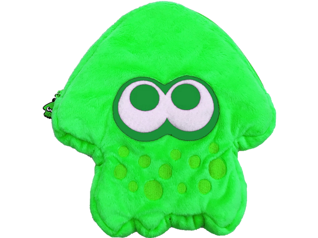 Hori - Splatoon 2 - Plush Pouch - Squid - Green