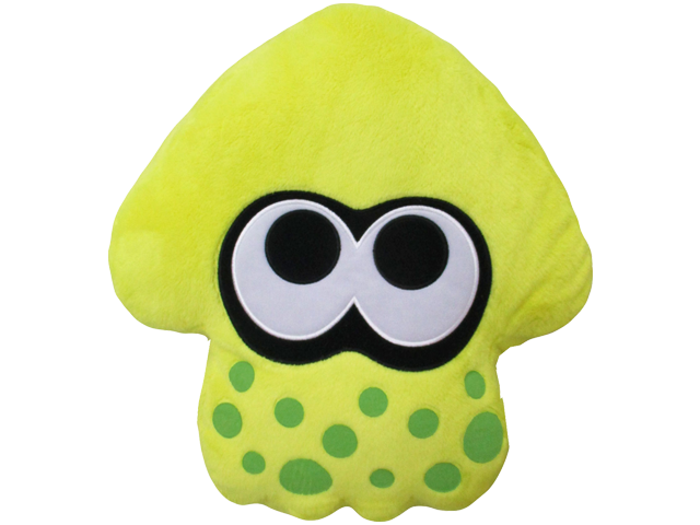 Little Buddy - Splatoon - Cushion - Squid - Neon Yellow